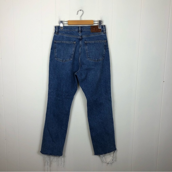 Zara The HW Kick Straight Leg Jeans Sz 8 - Picture 7 of 7